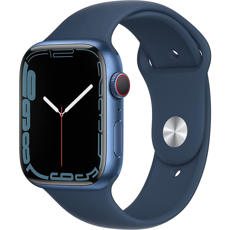 Apple Watch Series 7 GPS + Cellular 4G (Refurbished) Smart Watches Blue 45mm - DailySale