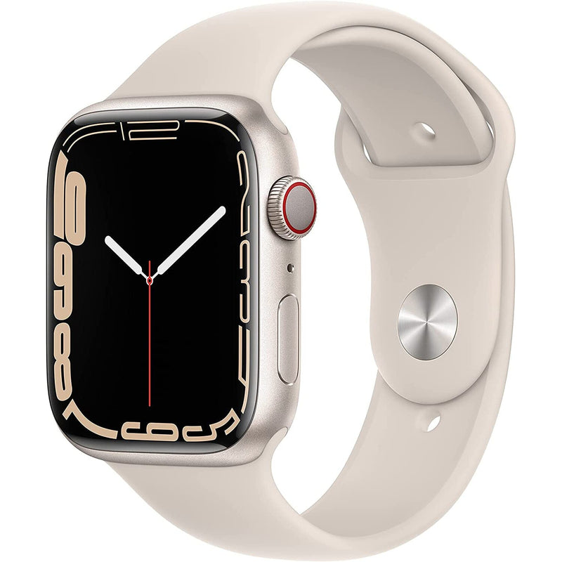 Apple Watch Series 7 GPS + Cellular 4G (Refurbished) Smart Watches White 41mm - DailySale
