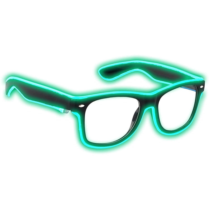 Aquat Light up EL Wire Neon Rave Glasses Men's Shoes & Accessories Green - DailySale