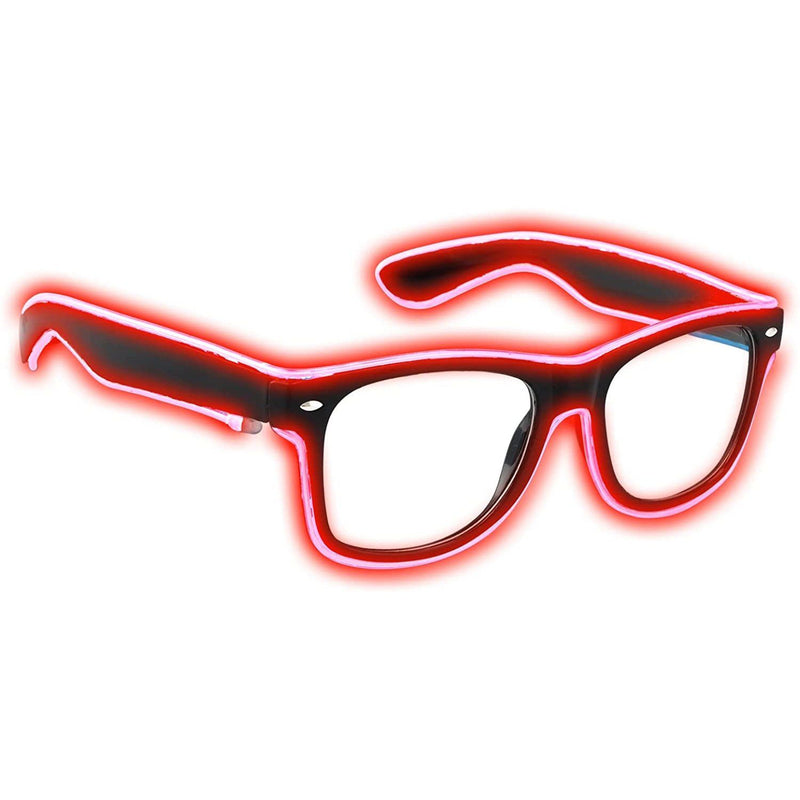 Aquat Light up EL Wire Neon Rave Glasses Men's Shoes & Accessories Red - DailySale