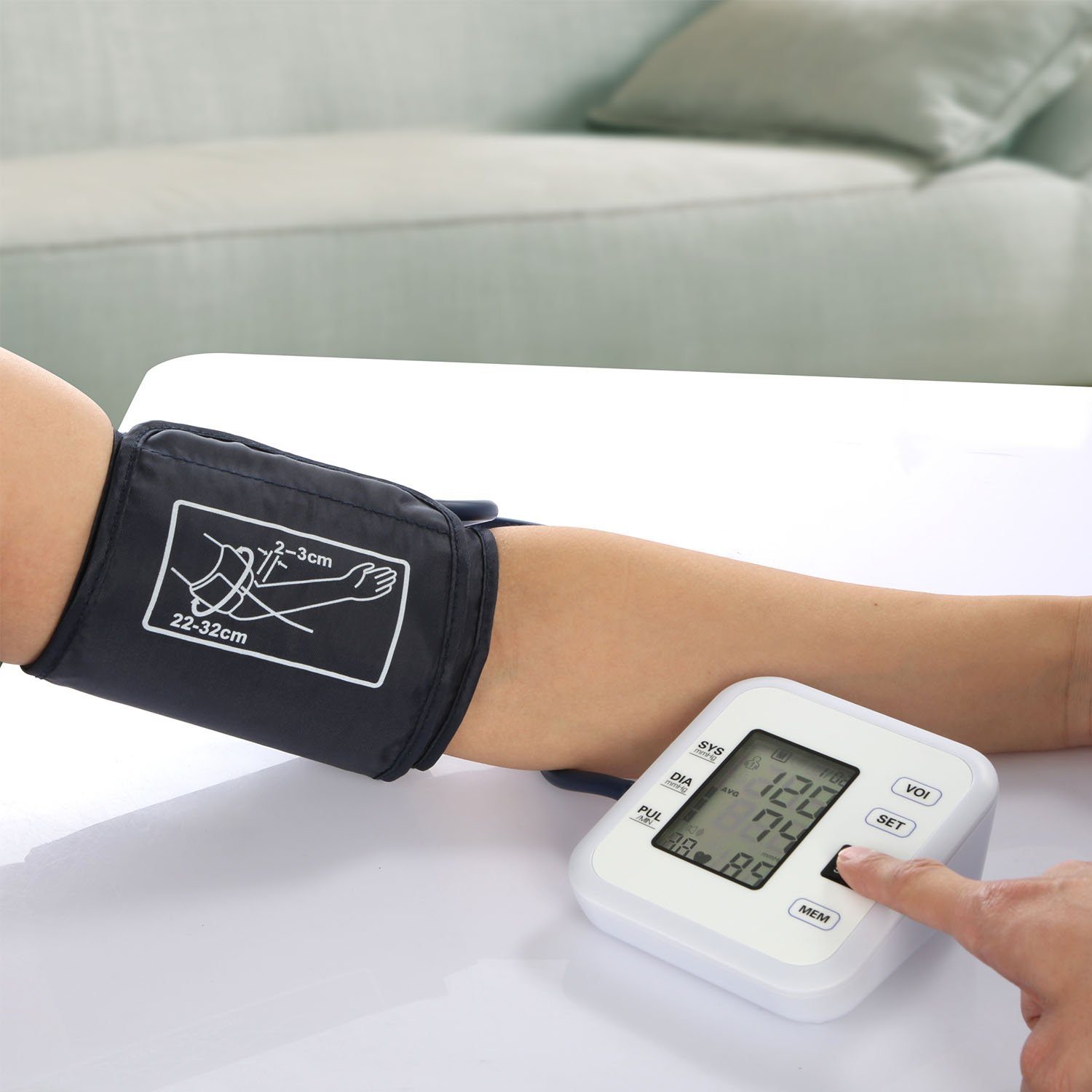 Arm Blood Pressure Monitor with Adjustable Cuff Wellness - DailySale