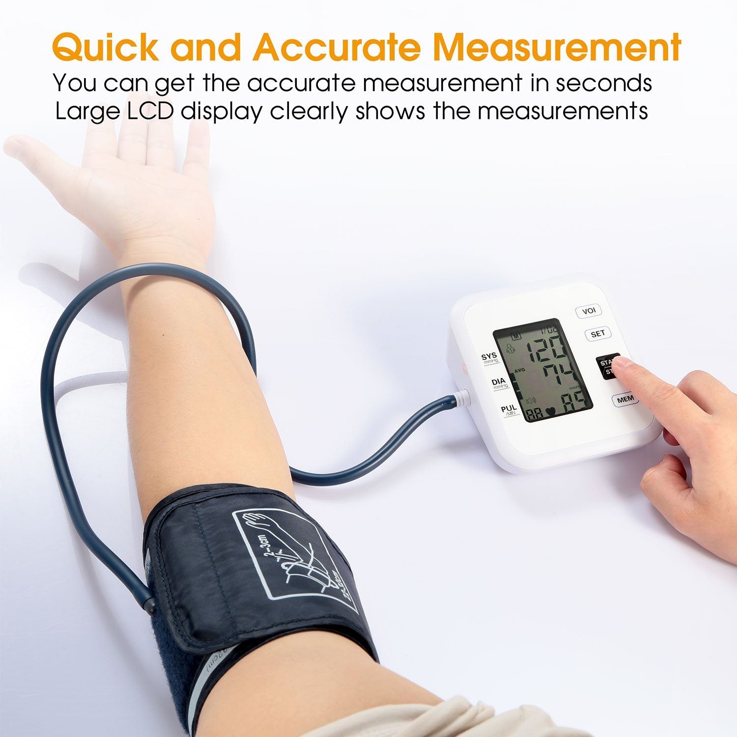 Arm Blood Pressure Monitor with Adjustable Cuff Wellness - DailySale