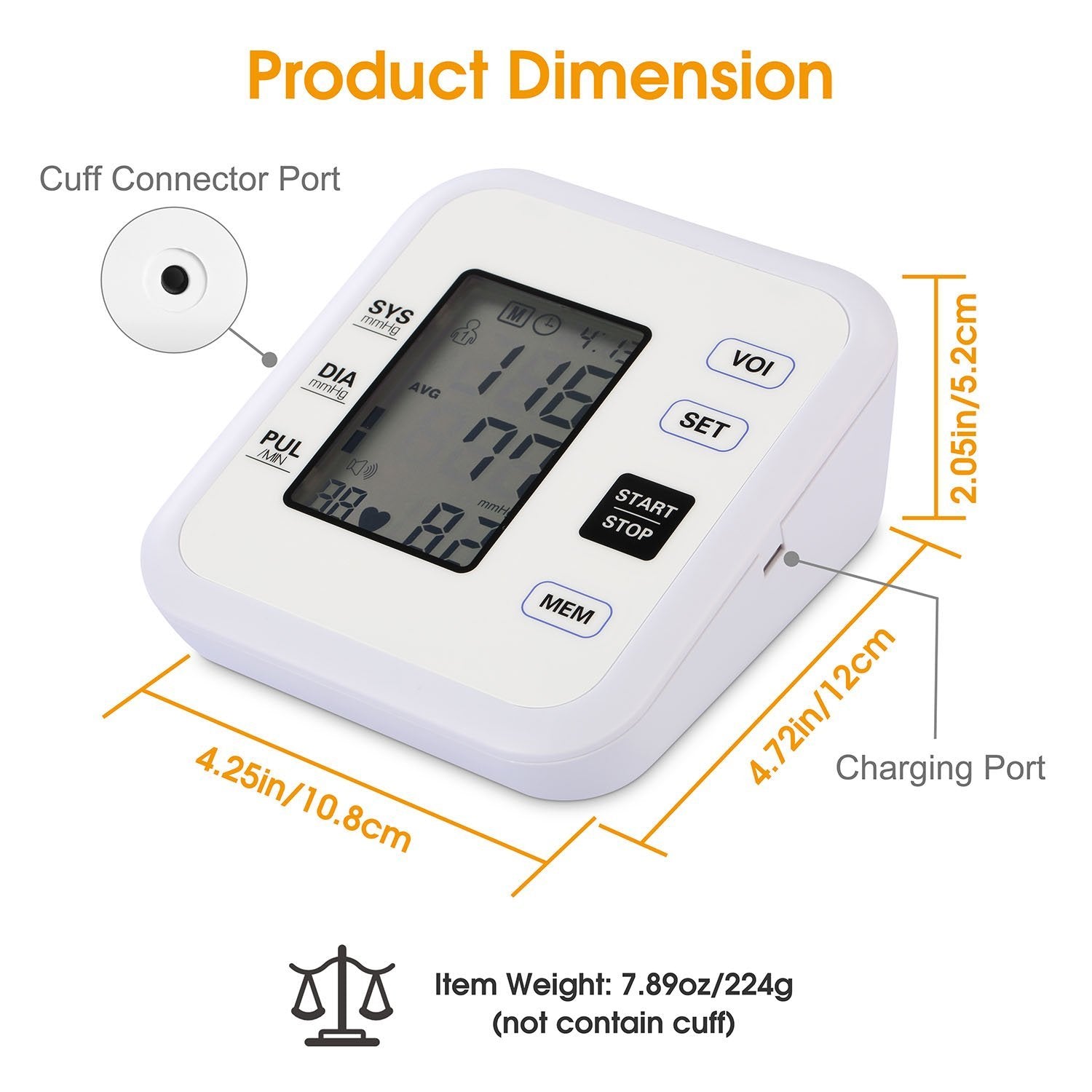 Arm Blood Pressure Monitor with Adjustable Cuff Wellness - DailySale