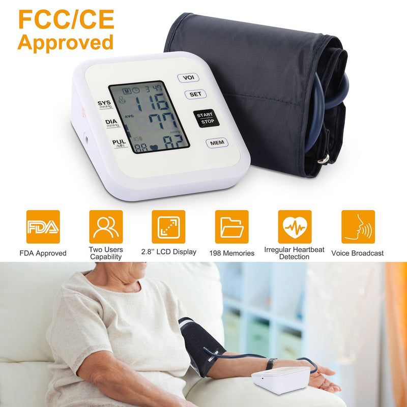 Arm Blood Pressure Monitor with Adjustable Cuff Wellness - DailySale