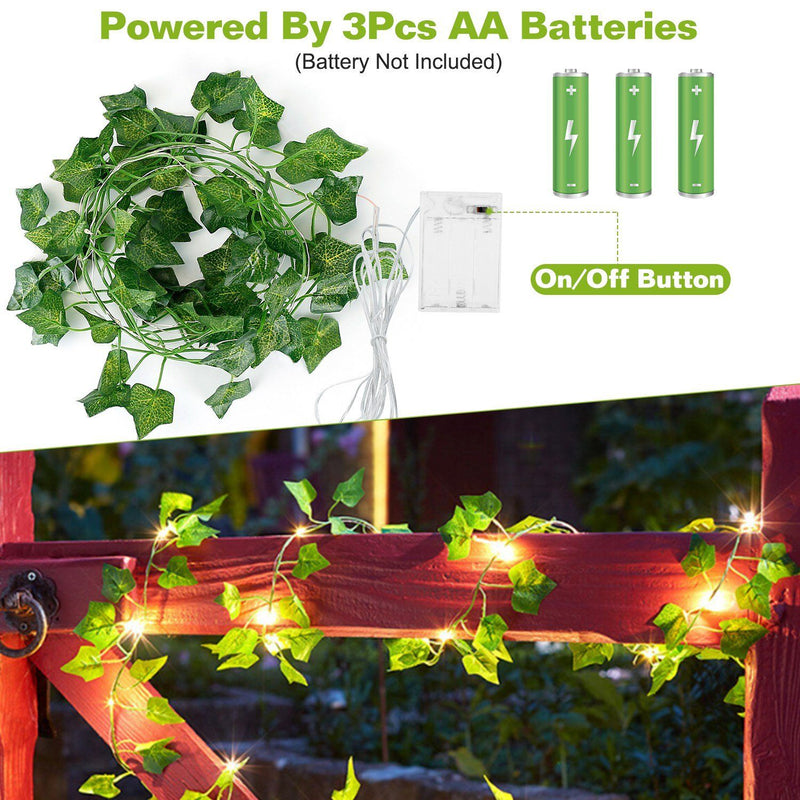 Artificial Ivy Leaves String Lights