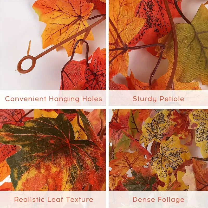 Artificial Maple Leaf Rattan Holiday Decor & Apparel - DailySale