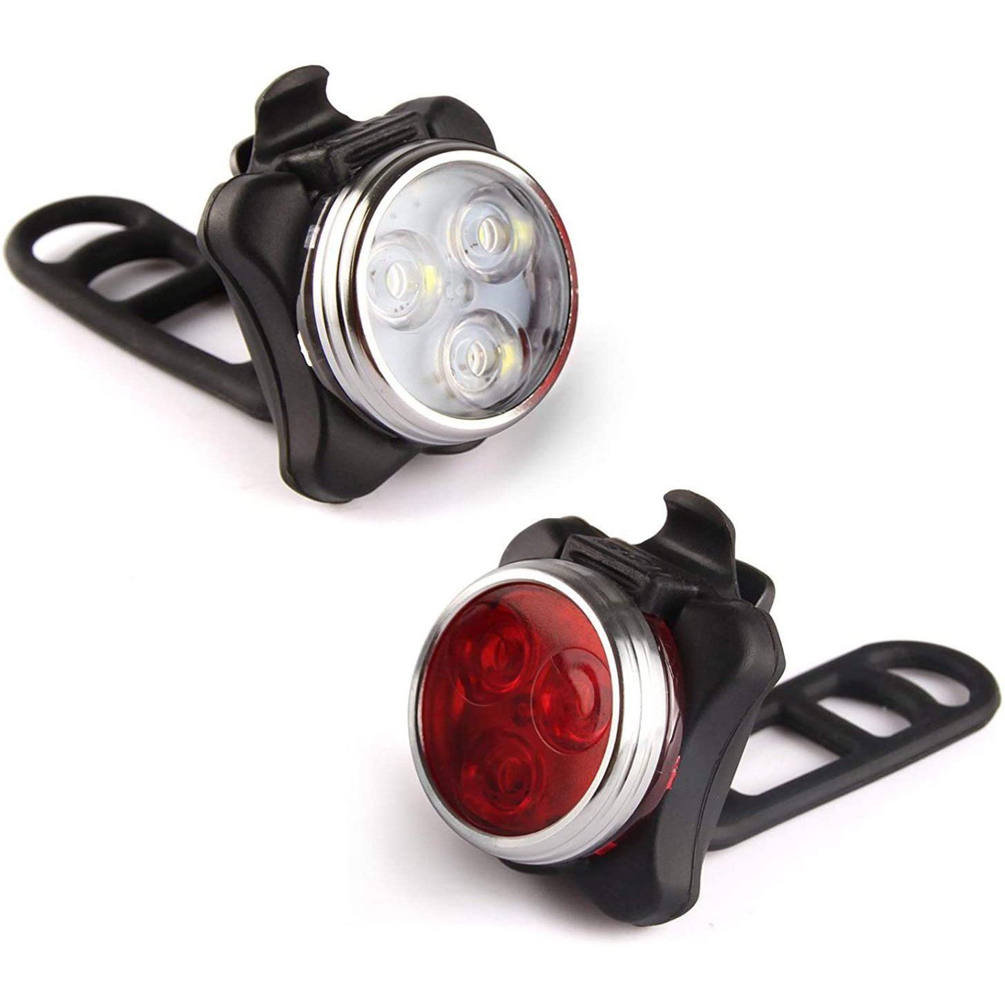 Ascher USB Rechargeable Bike Light Set Sports & Outdoors - DailySale