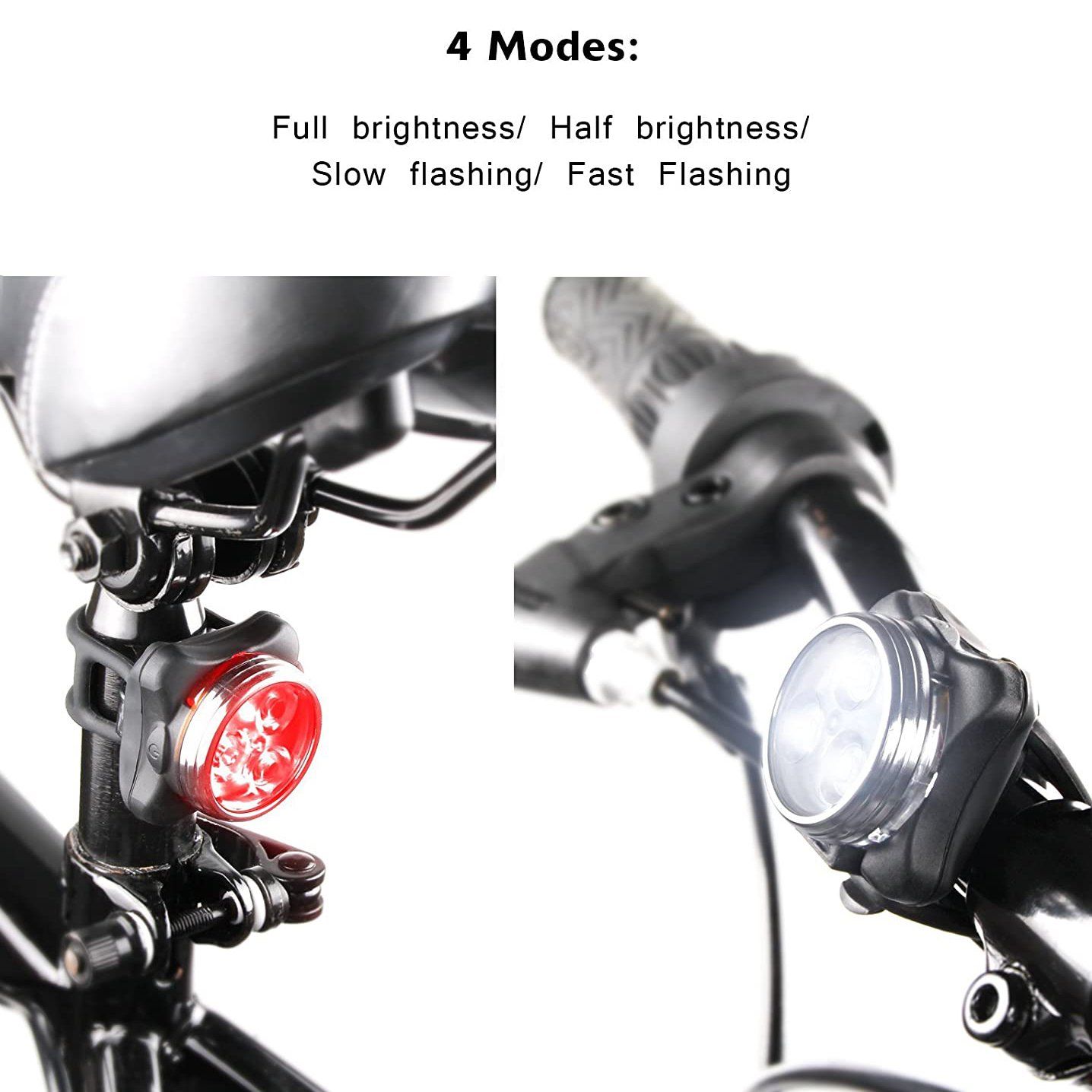 Ascher USB Rechargeable Bike Light Set Sports & Outdoors - DailySale