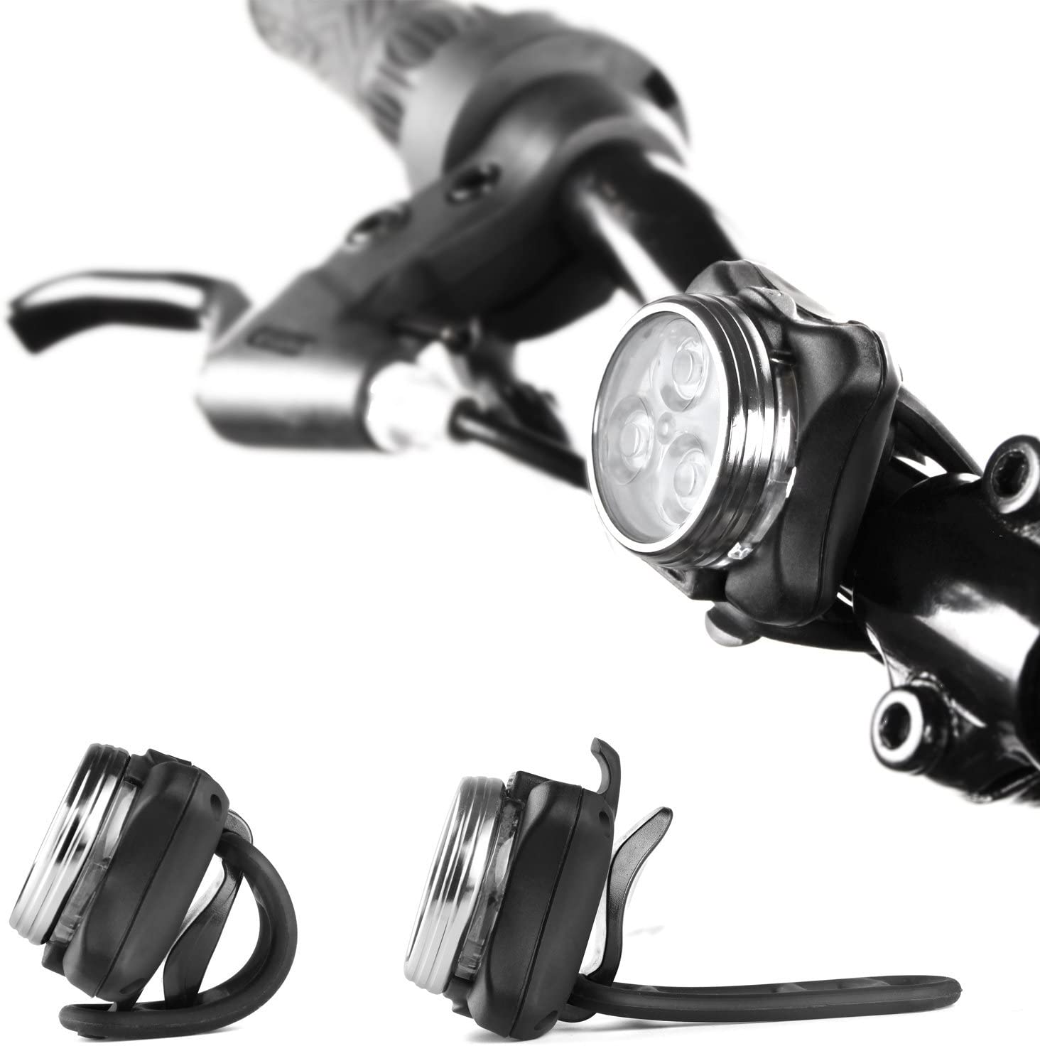 Ascher USB Rechargeable Bike Light Set Sports & Outdoors - DailySale