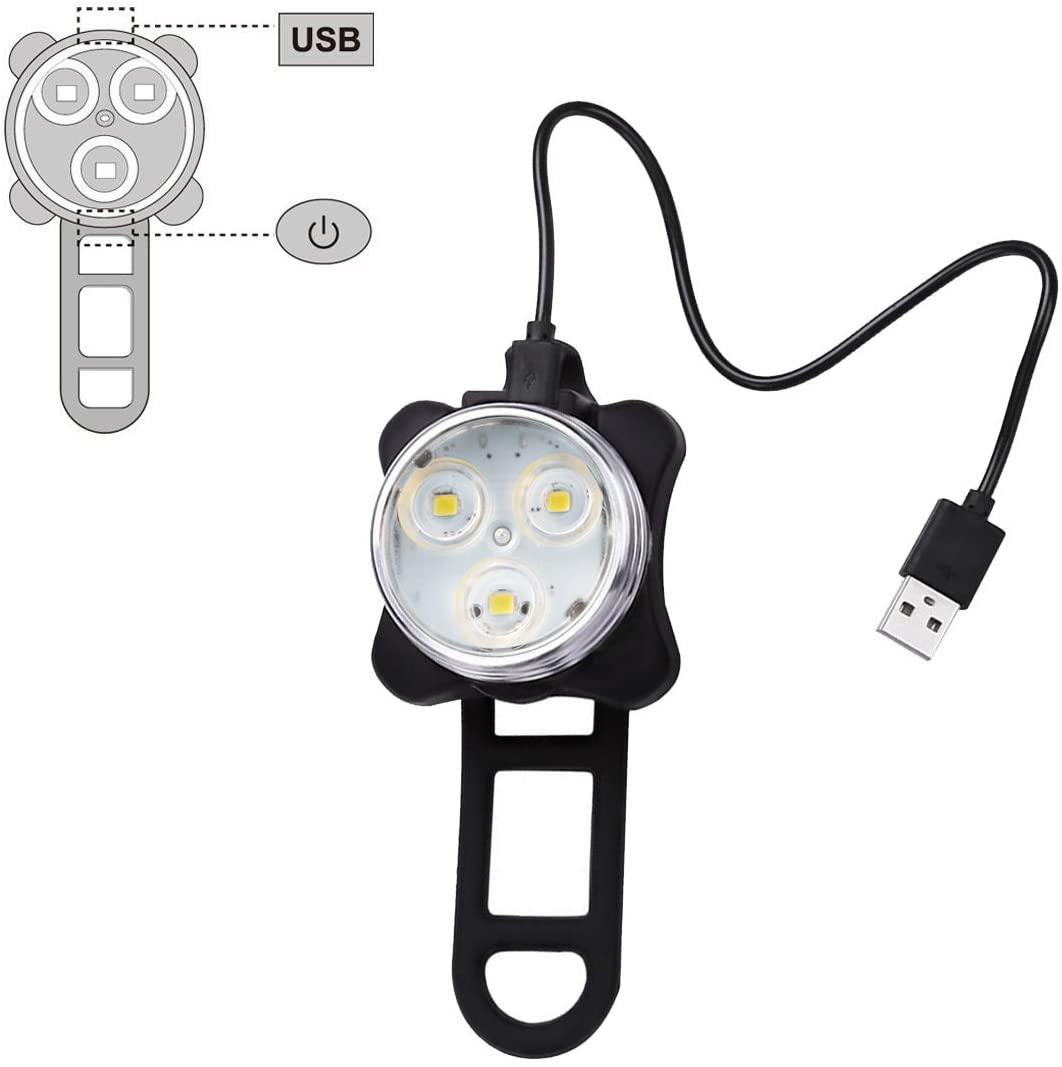 Ascher USB Rechargeable Bike Light Set Sports & Outdoors - DailySale