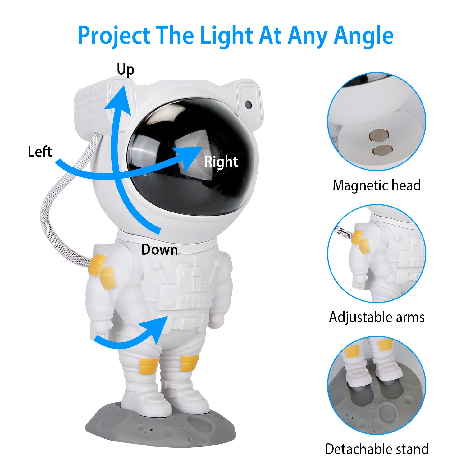 Astronaut Star Projector Light with Remote Control Indoor Lighting - DailySale