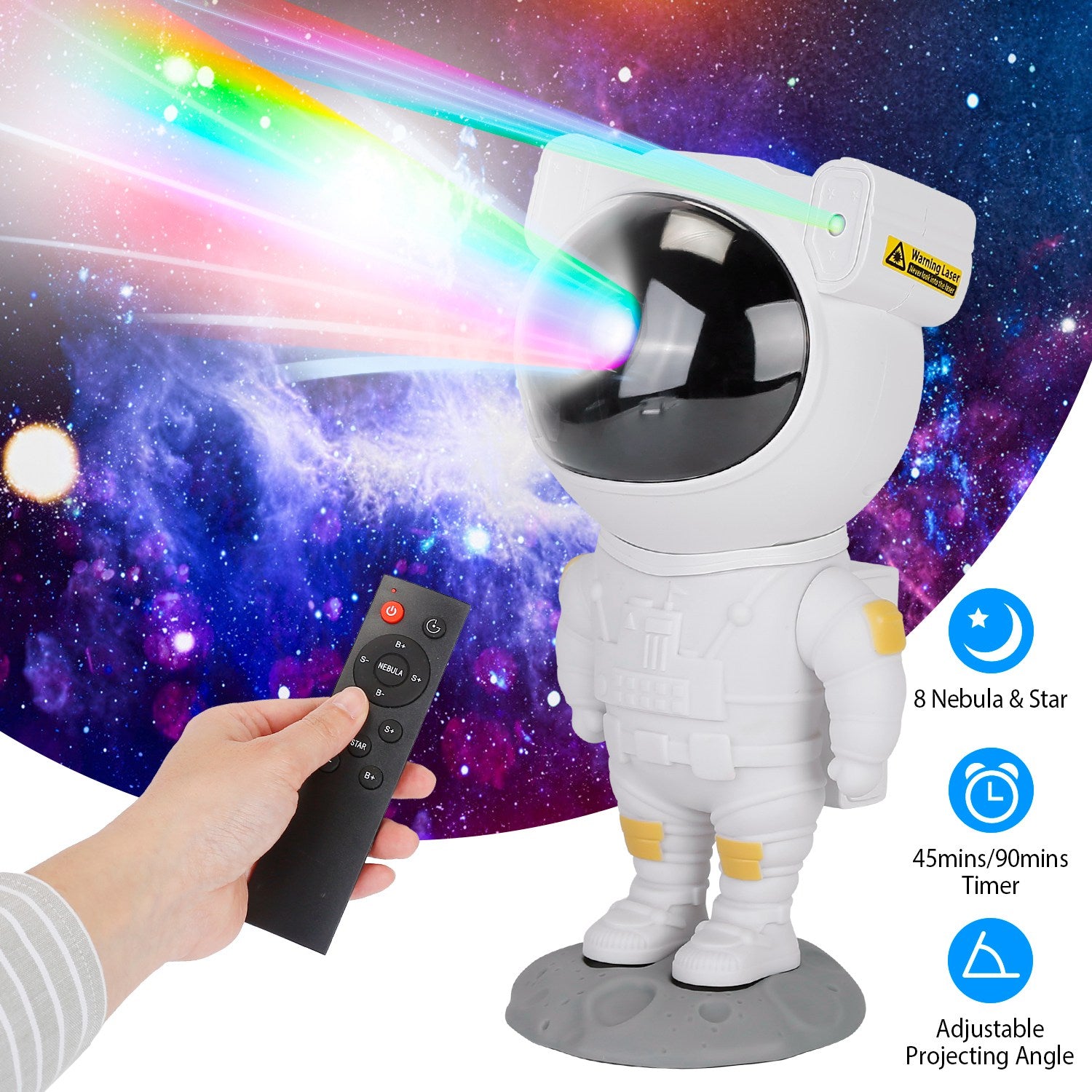 Astronaut Star Projector Light with Remote Control Indoor Lighting - DailySale