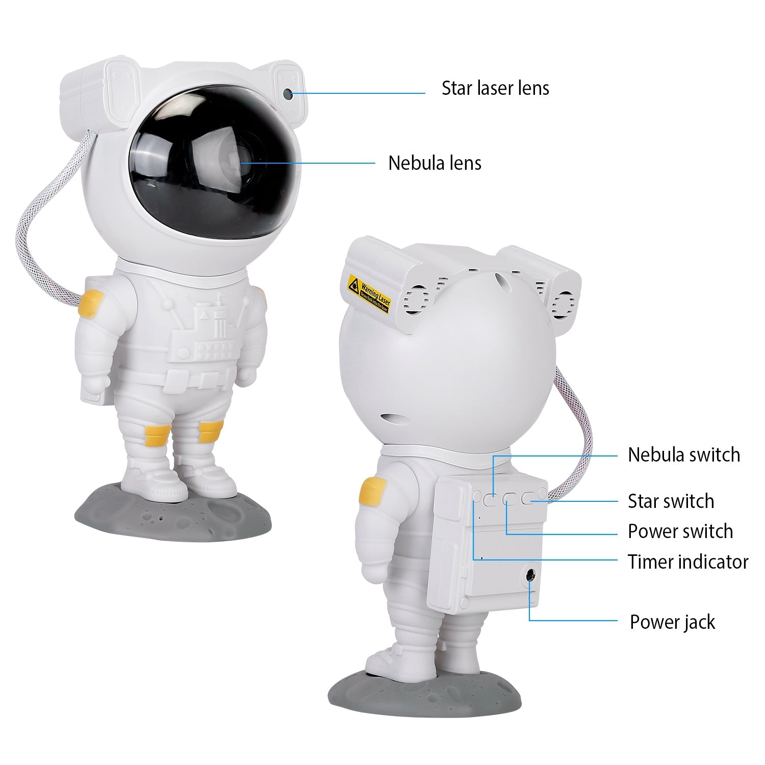 Astronaut Star Projector Light with Remote Control Indoor Lighting - DailySale