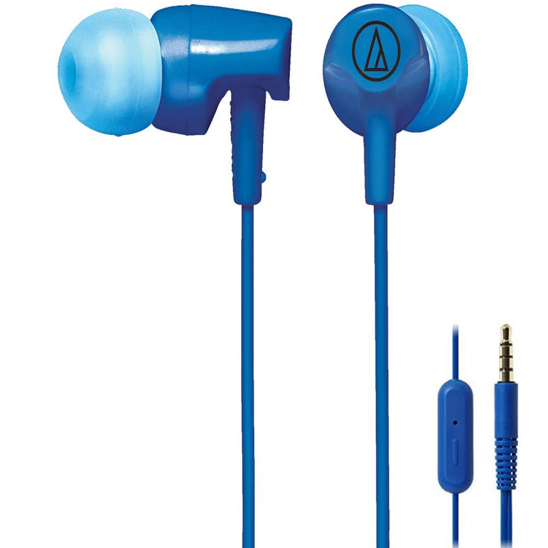 Audio Technica ATH-CLR100iSBL SonicFuel In-ear Headphones with In-line Mic and Control Headphones - DailySale