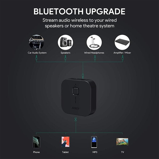 AUKEY Bluetooth Receiver V4.1 Wireless Audio Music Adapter Headphones & Audio - DailySale