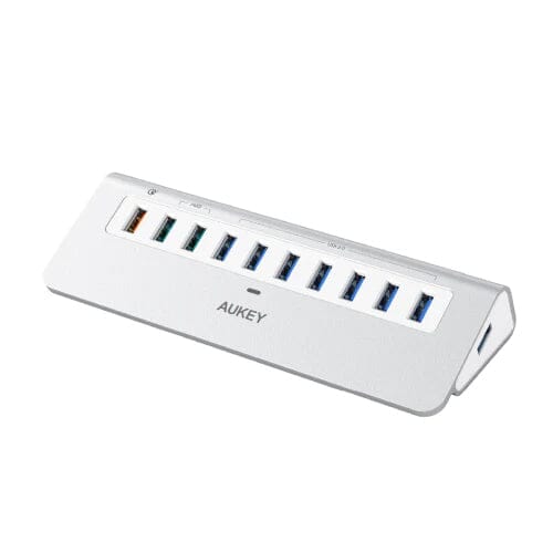 AUKEY CB-H6S 3 Charging Ports and 7 USB 3.0 Ports Aluminum Alloy Hub Mobile Accessories - DailySale