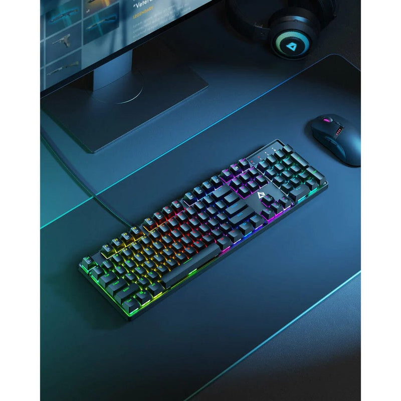 AUKEY KMG16 Mechanical Keyboard Blue Switches 104key Computer Accessories - DailySale