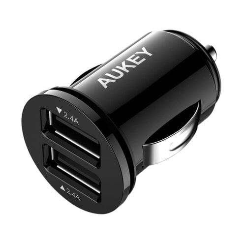 Aukey Universal True AiPOWER 24W 4.8A Dual Port Car Charger (Refurbished) Automotive - DailySale