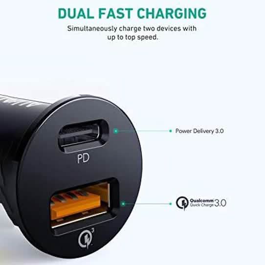 AUKEY USB C Car Charger Automotive - DailySale