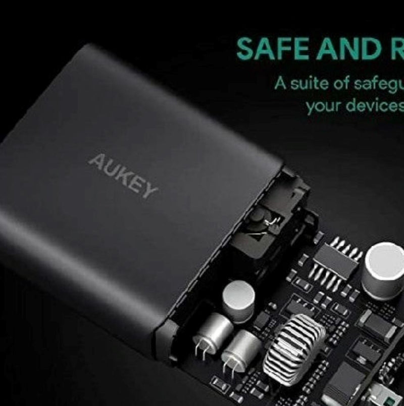 Aukey USB Wall Charger, Dual Port, USB-C 46W Power Delivery (Refurbished) Mobile Accessories - DailySale