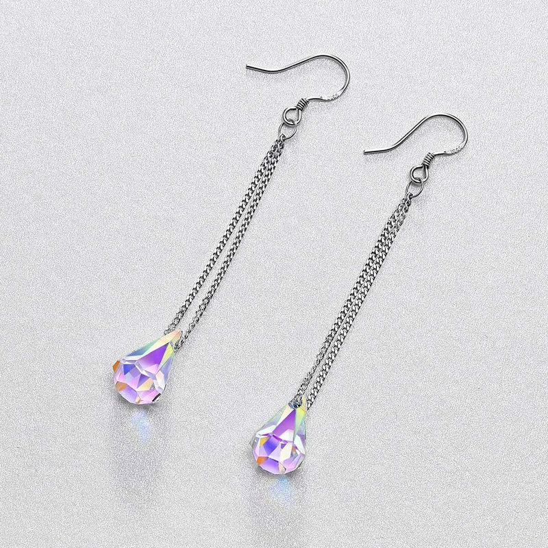 Aurora Borealis Crystal Drop Earrings Made with Swarovski Elements Jewelry - DailySale