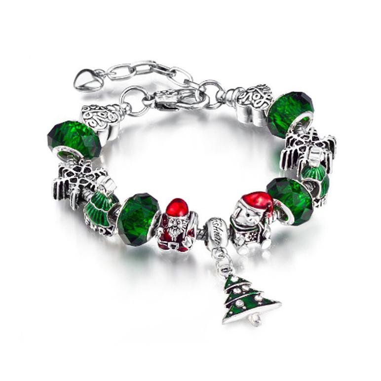 Austrian Crystal Christmas Charm Bracelet Bracelets Tree - DailySale