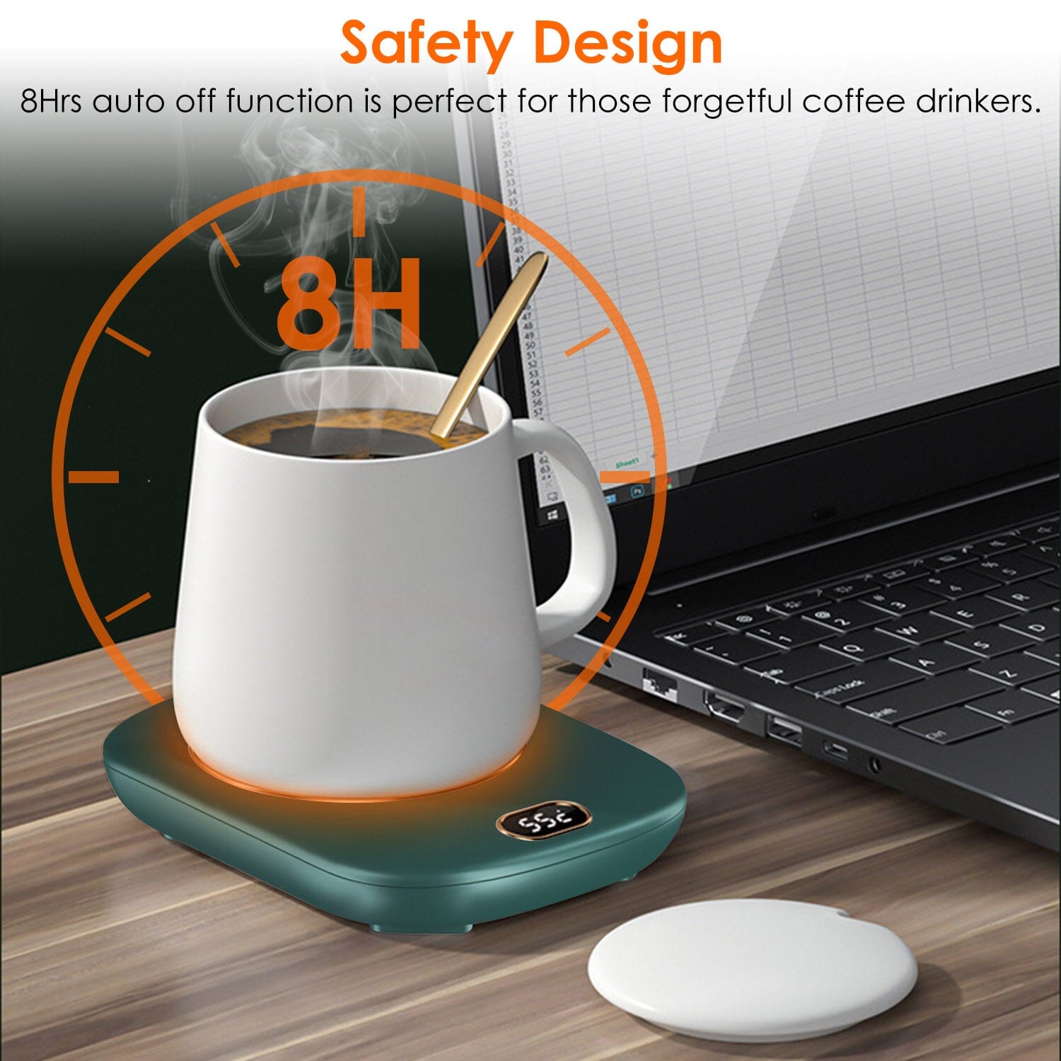 Auto Shut Off USB Coffee Mug Heating Plate with 3 Temperature Setting Kitchen Tools & Gadgets - DailySale