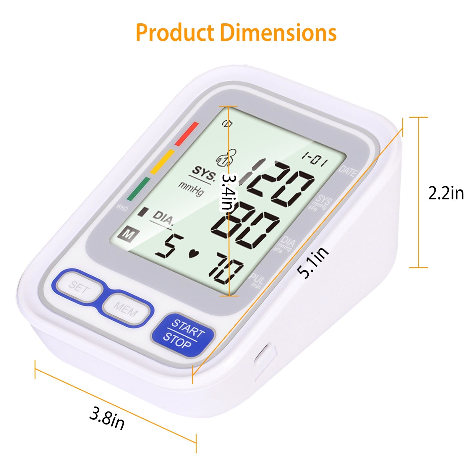 Automatic Arm Blood Pressure Monitor Digital Wellness - DailySale