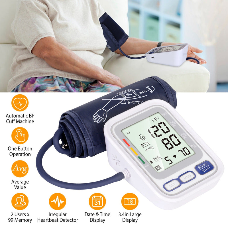 Automatic Arm Blood Pressure Monitor Digital Wellness - DailySale