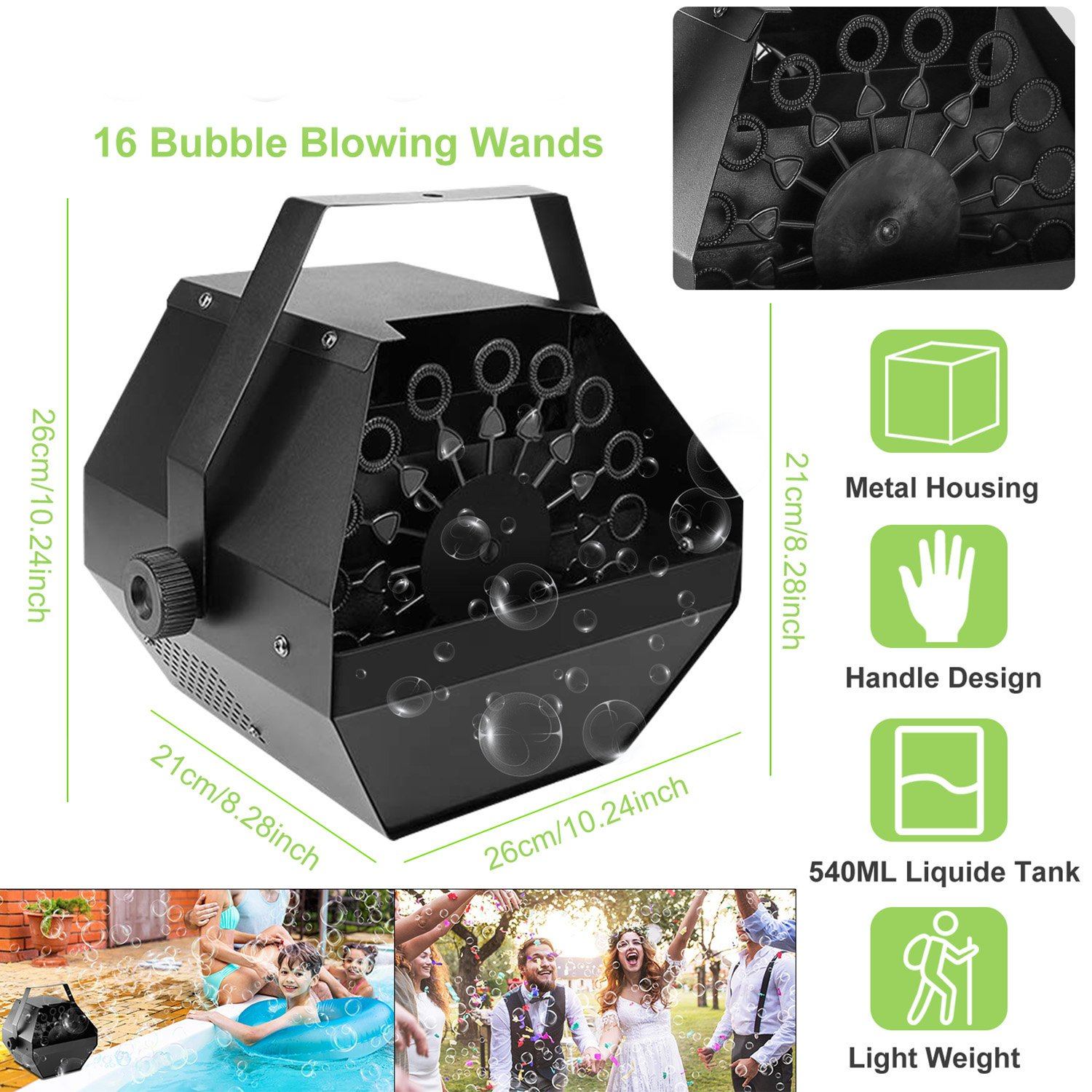 Automatic Bubble Machine 25W Everything Else - DailySale