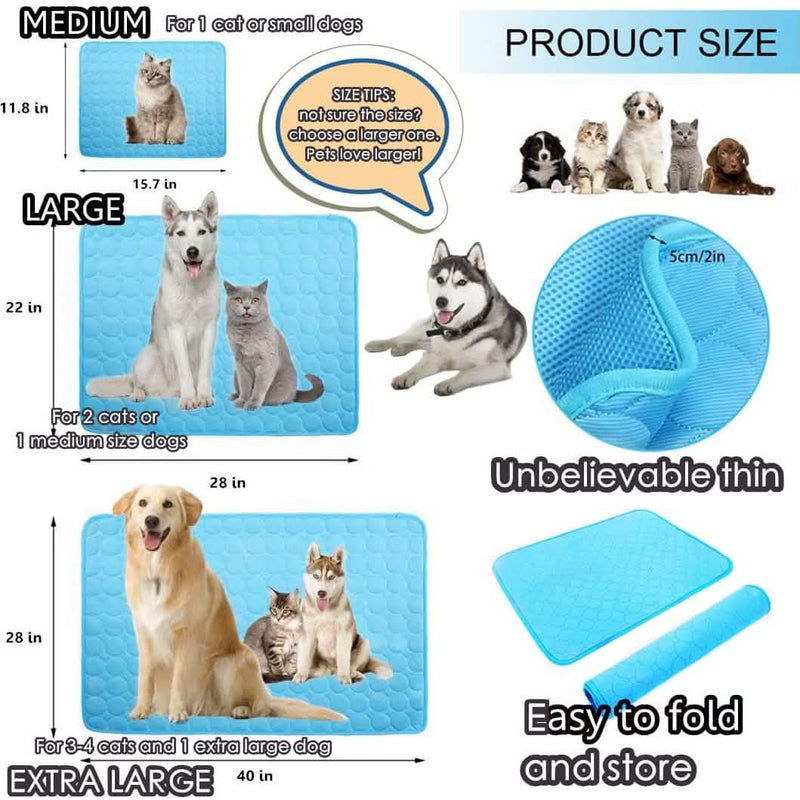 Automatic Cooling Dog Mat Washable Pet Sleeping Blanket Mat Pet Supplies - DailySale