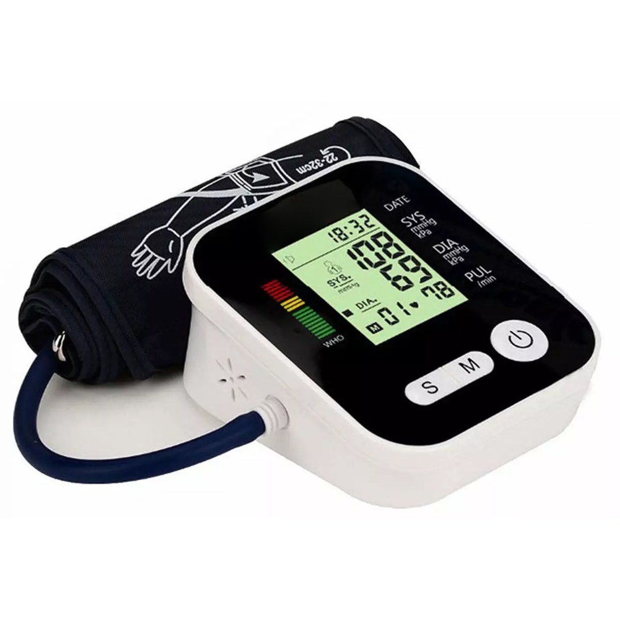 Automatic Digital Upper Arm Blood Pressure Cuff Monitor Sphygmomanometer Wellness - DailySale