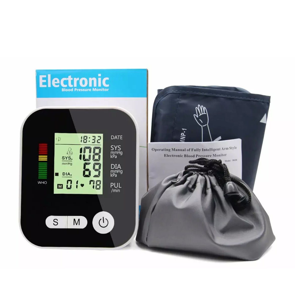 Automatic Digital Upper Arm Blood Pressure Cuff Monitor Sphygmomanometer Wellness - DailySale