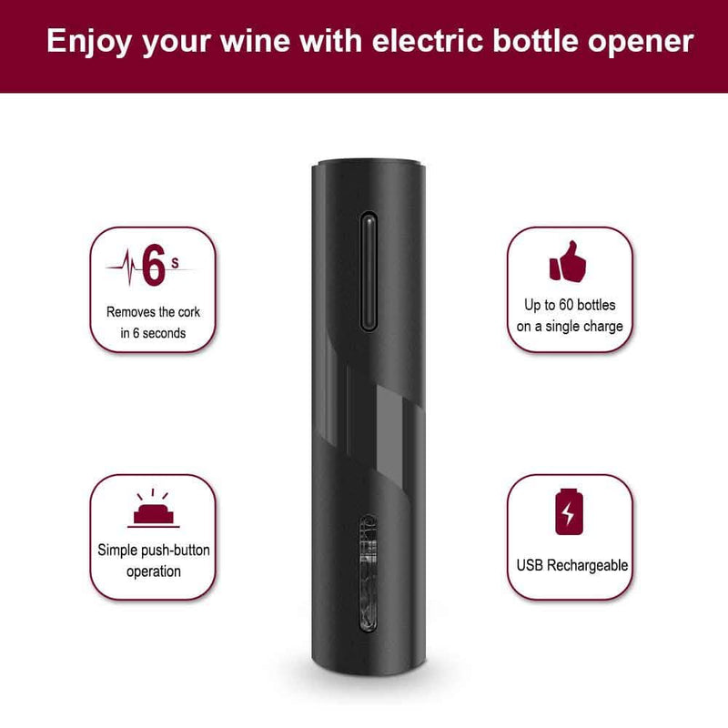 Automatic Electric Wine Bottle Corkscrew Opener Kitchen & Dining - DailySale