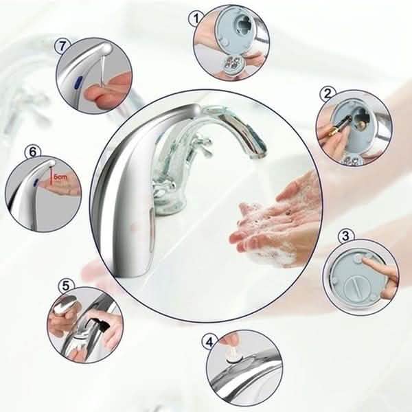 Automatic Liquid Soap Dispenser Infrared Smart Sensor Foam Kitchen & Dining - DailySale
