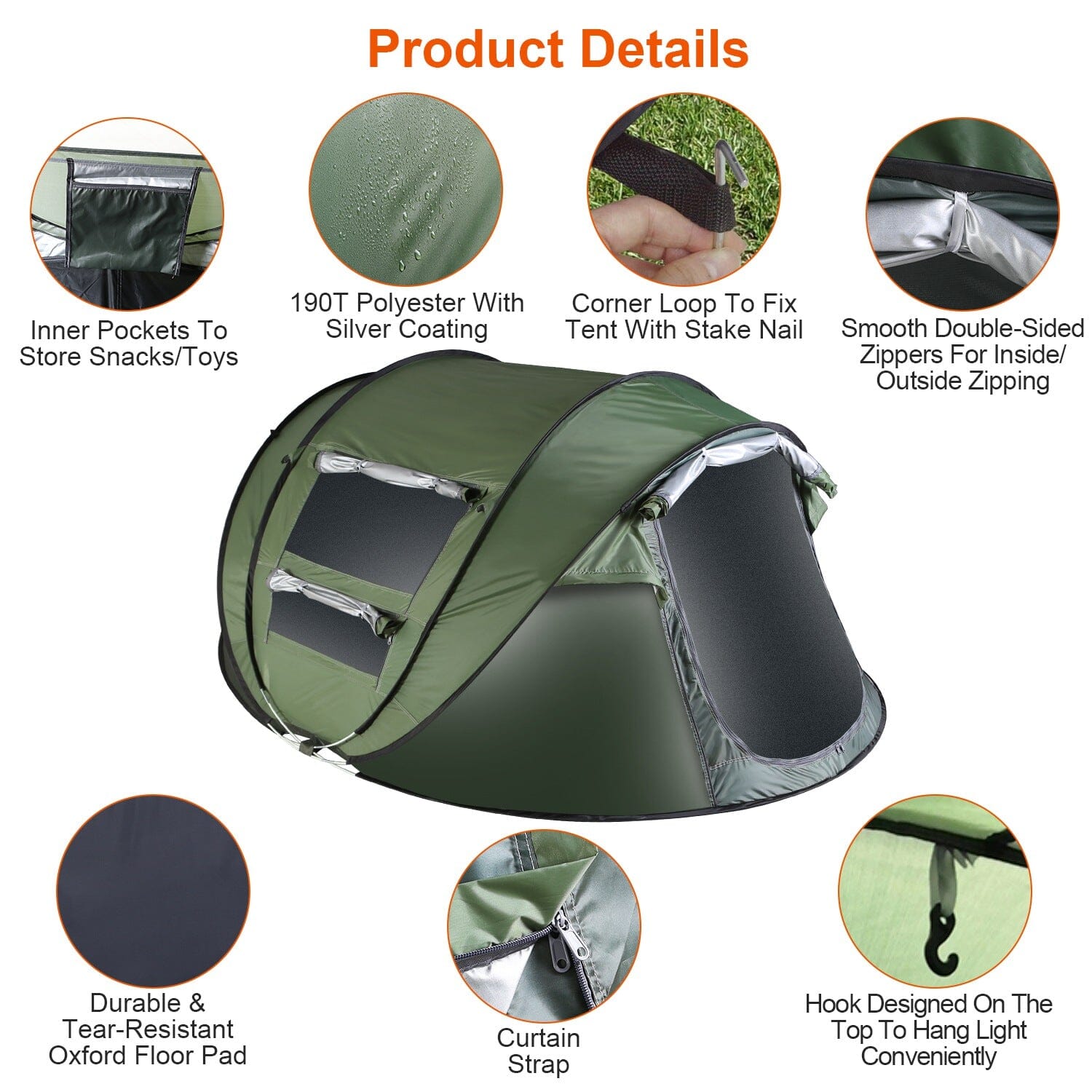 Automatic Pop Up Camping Tent Sports & Outdoors - DailySale