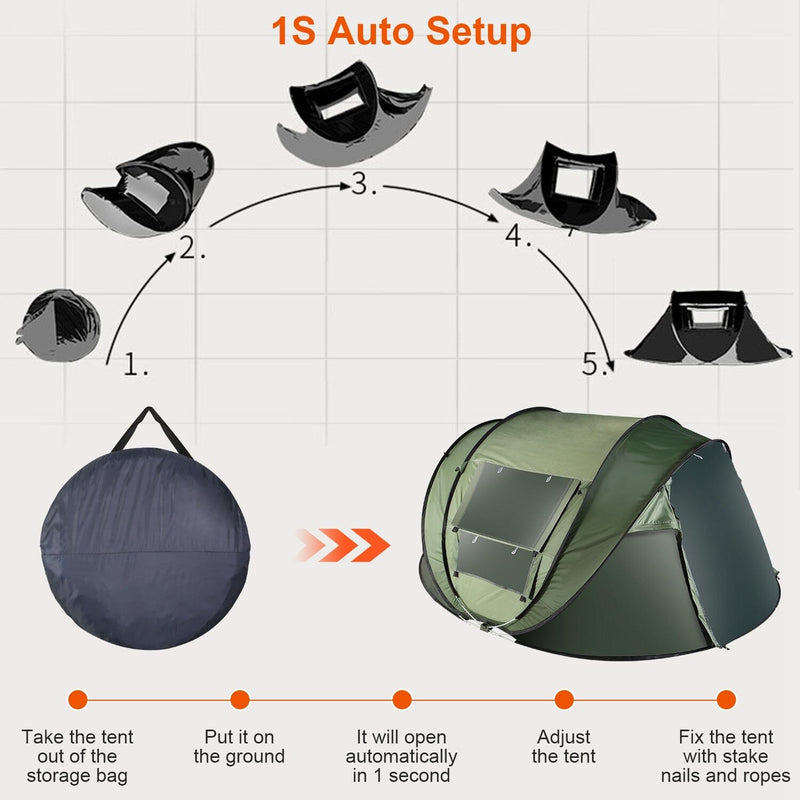 Automatic Pop Up Camping Tent Sports & Outdoors - DailySale
