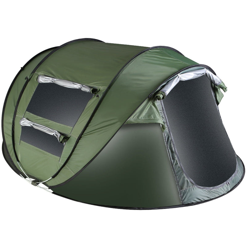 Automatic Pop Up Camping Tent Sports & Outdoors Green 5-8 Persons - DailySale