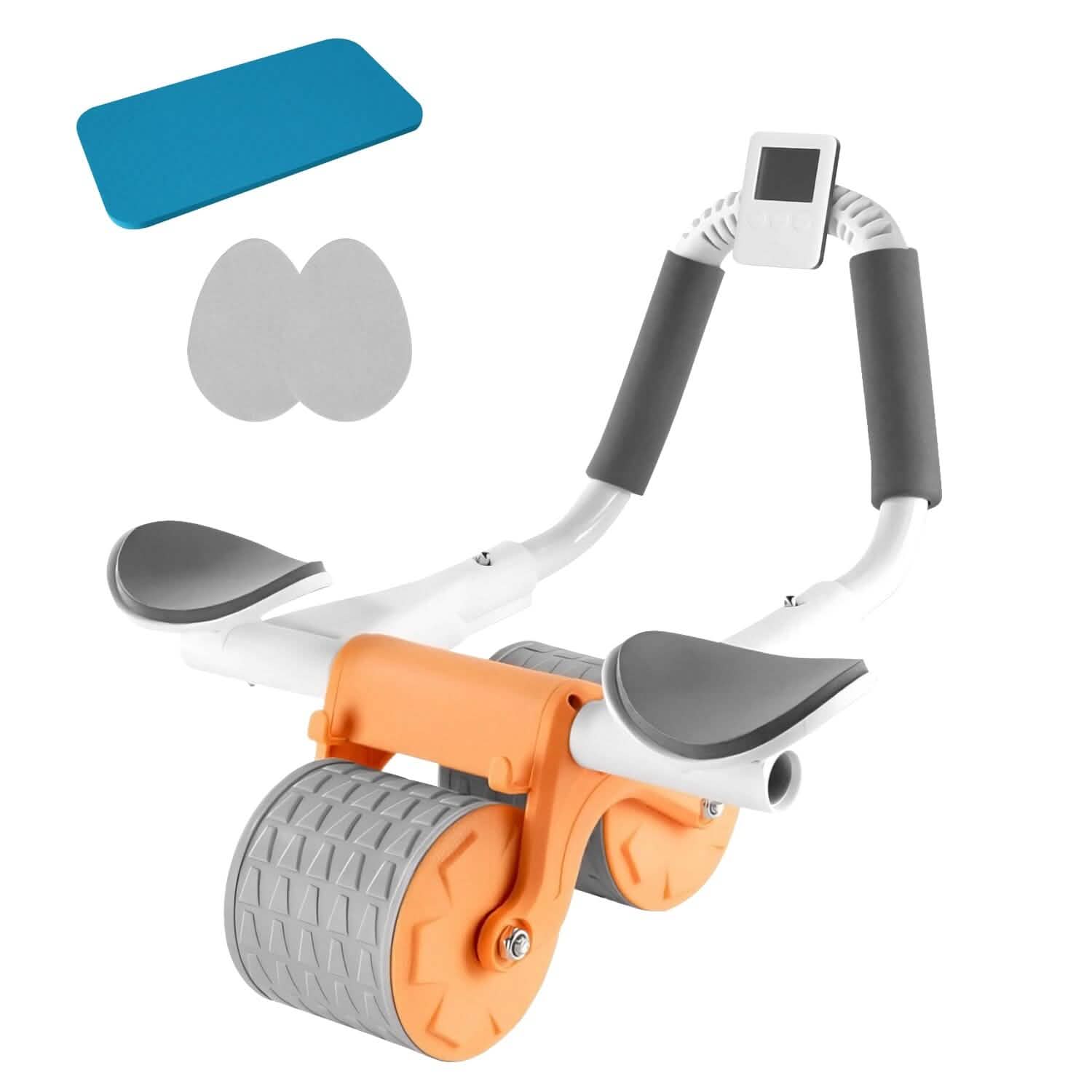 Automatic Rebound Abdominal Wheel Roller for Core Strength with Timer Kneel Pad Fitness - DailySale