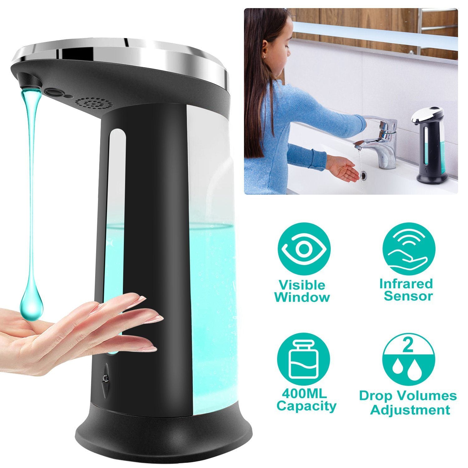 Automatic Soap Dispenser 400 ML/16.9 Oz Kitchen & Dining - DailySale