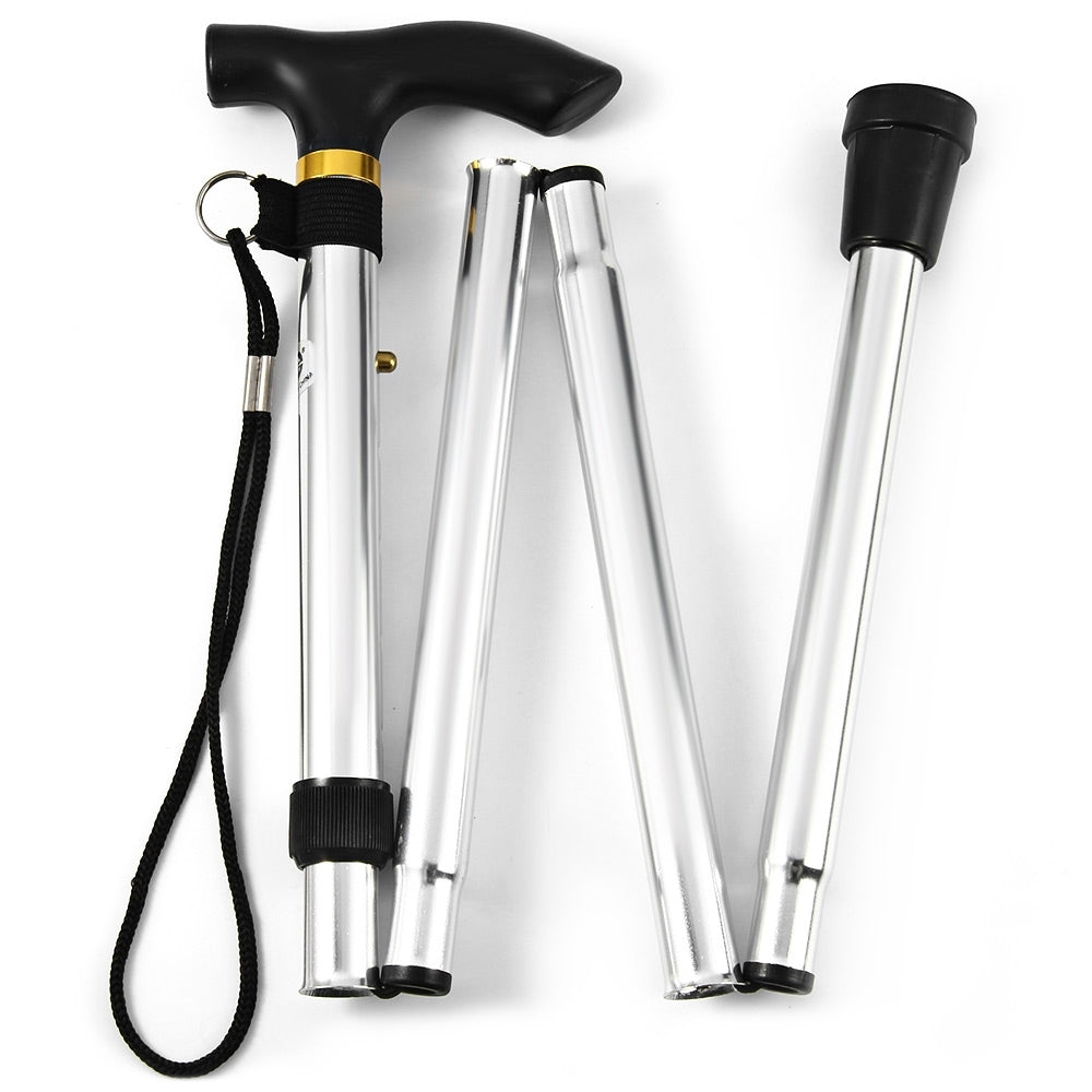 Portable Aluminum Folding Walking Travel Stick Cane - DailySale, Inc