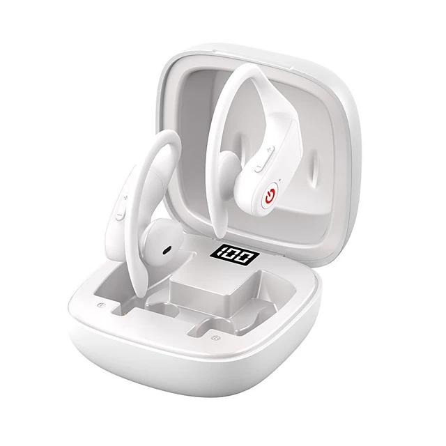 B10 TWS Earhook Sports Fitness Workout Headphones Headphones & Audio White - DailySale