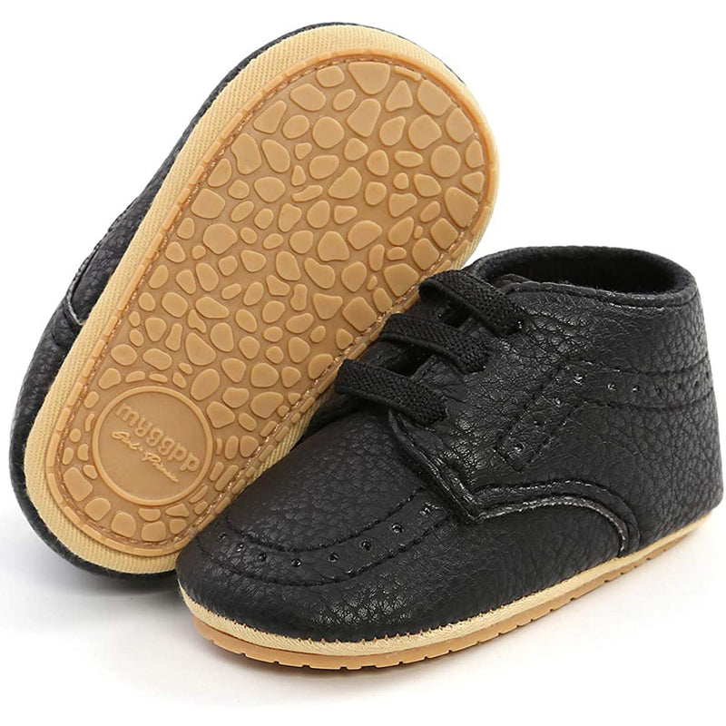 Baby Boy High Top Sneakers Baby Black 0-6 - DailySale