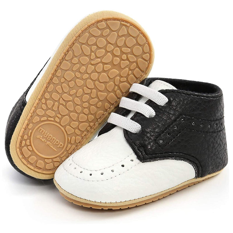 Baby Boy High Top Sneakers Baby Black/White 0-6 - DailySale