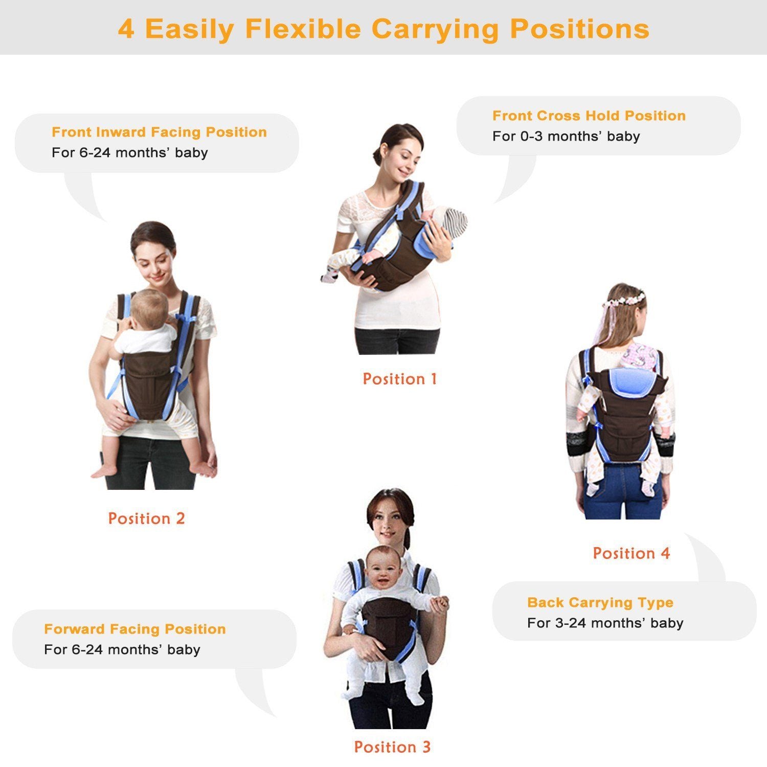 Baby Carrier Breathable Adjustable Wrap Baby - DailySale