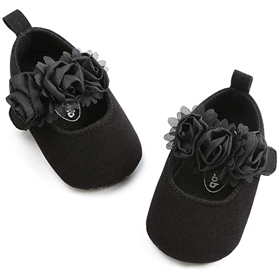 Baby Girls Flat Shoes Baby Black 0-6 - DailySale