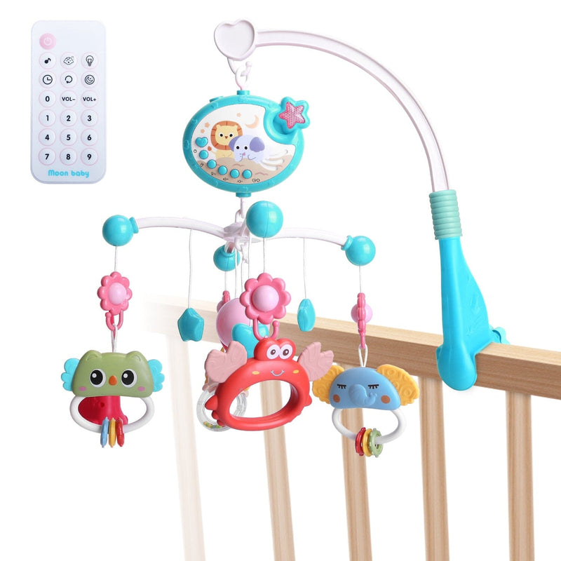 Baby Musical Crib Bed Bell Rotating Mobile Star Projection Baby - DailySale