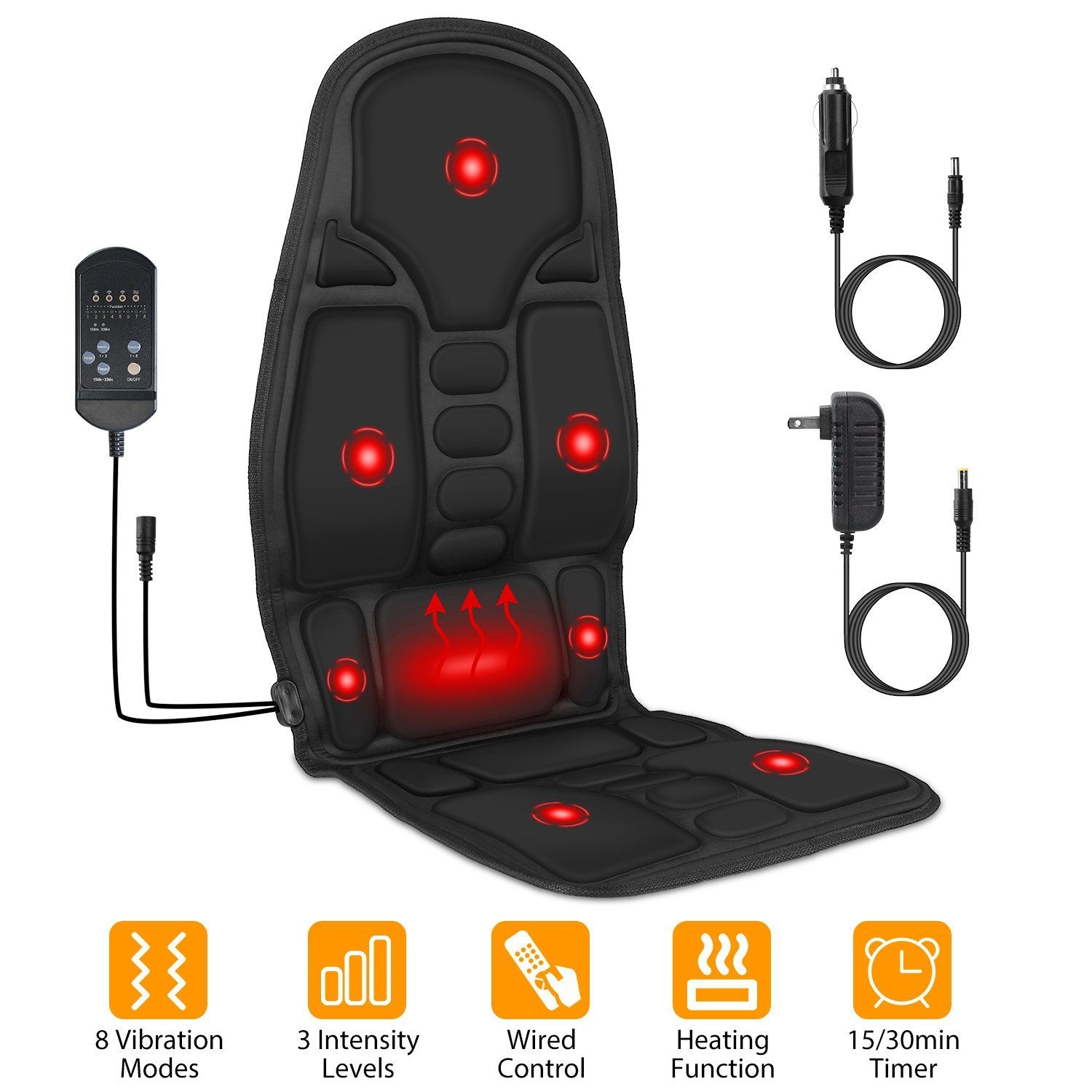 Back Massager Cushion Electric Massage Car Seat Automotive - DailySale