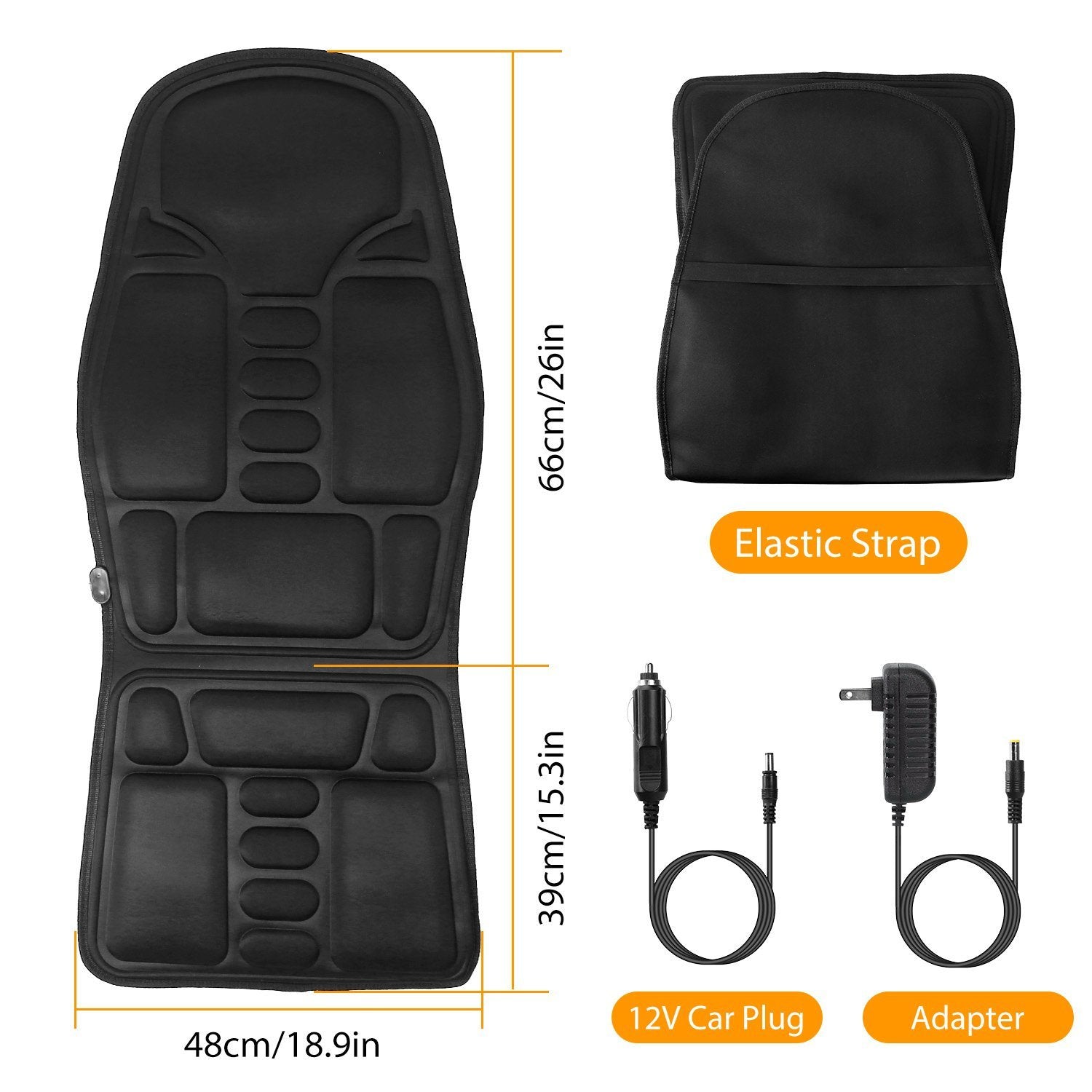 Back Massager Cushion Electric Massage Car Seat Automotive - DailySale