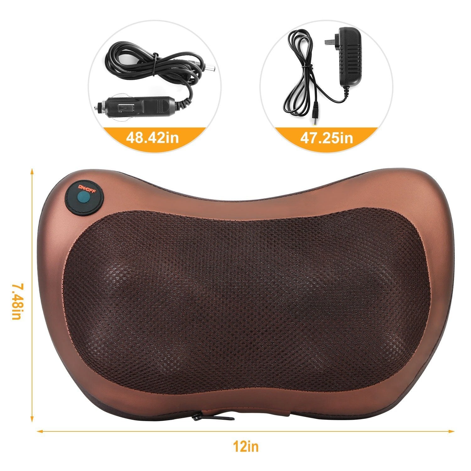 Back Neck and Shoulder Massage Pillow Wellness - DailySale